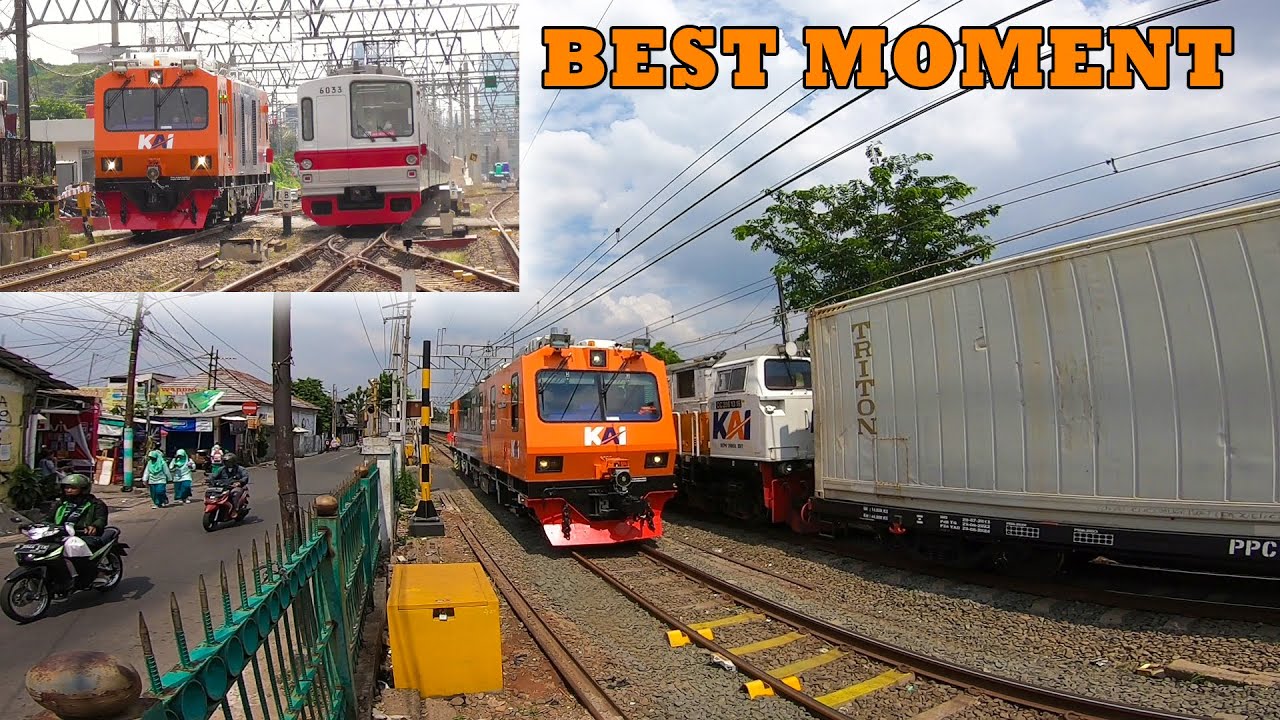 SERU.!! Mengejar Kereta Api Baru KUJR & LAA Livery Sumatera Diberbagai Tempat Saat Datang Ke Jakarta