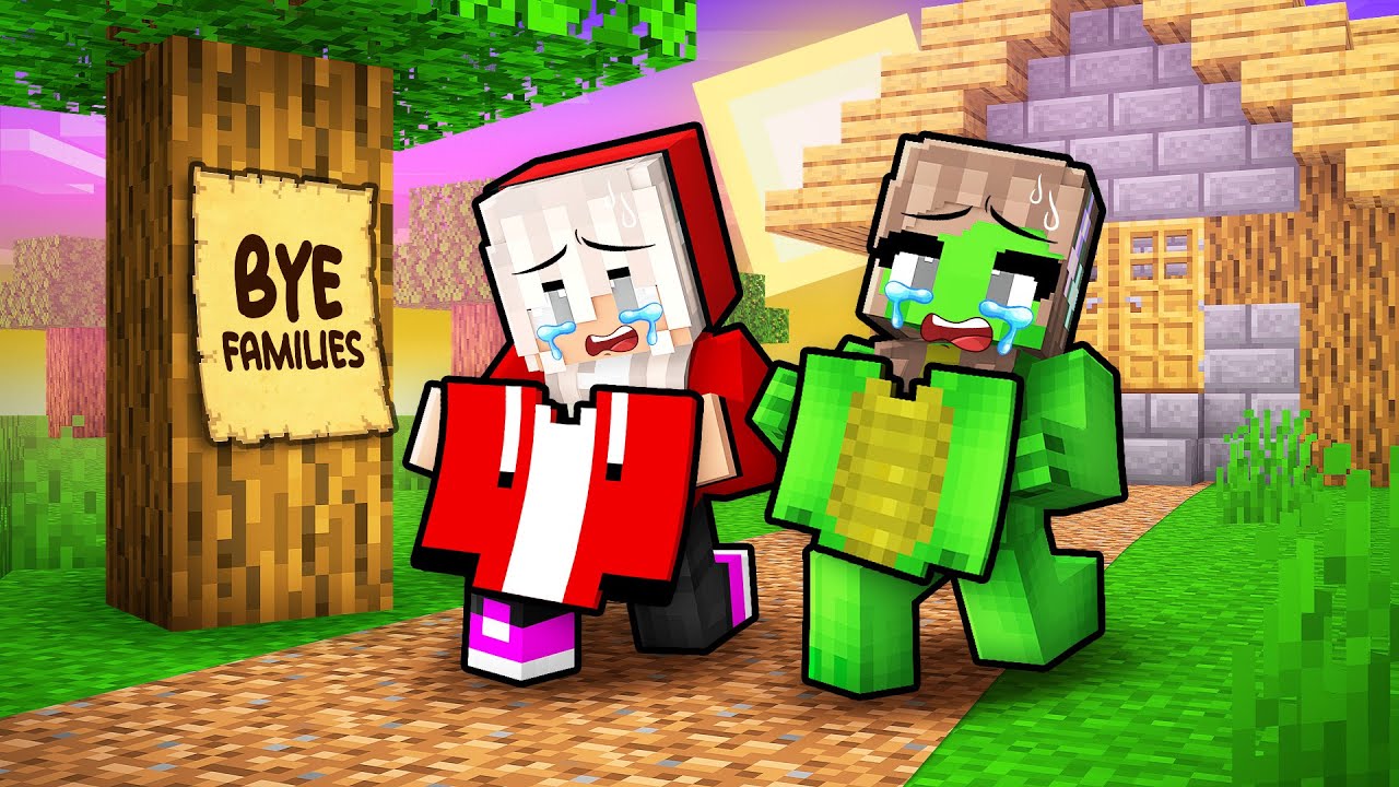 JJ and Mikey LEFT Families FOREVER in Minecraft! (Maizen)