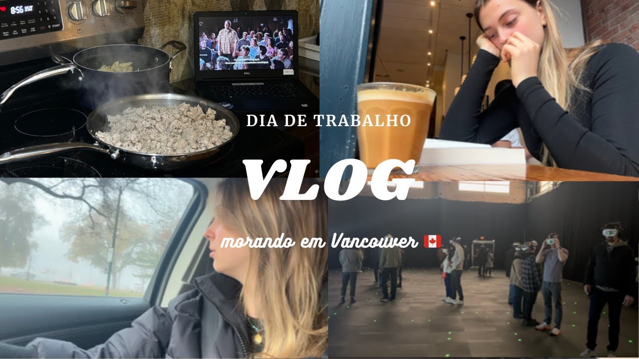 Vlog: um dia de trabalho comigo *morando sozinha e sendo universitária em Vancouver, Canadá 🇨🇦