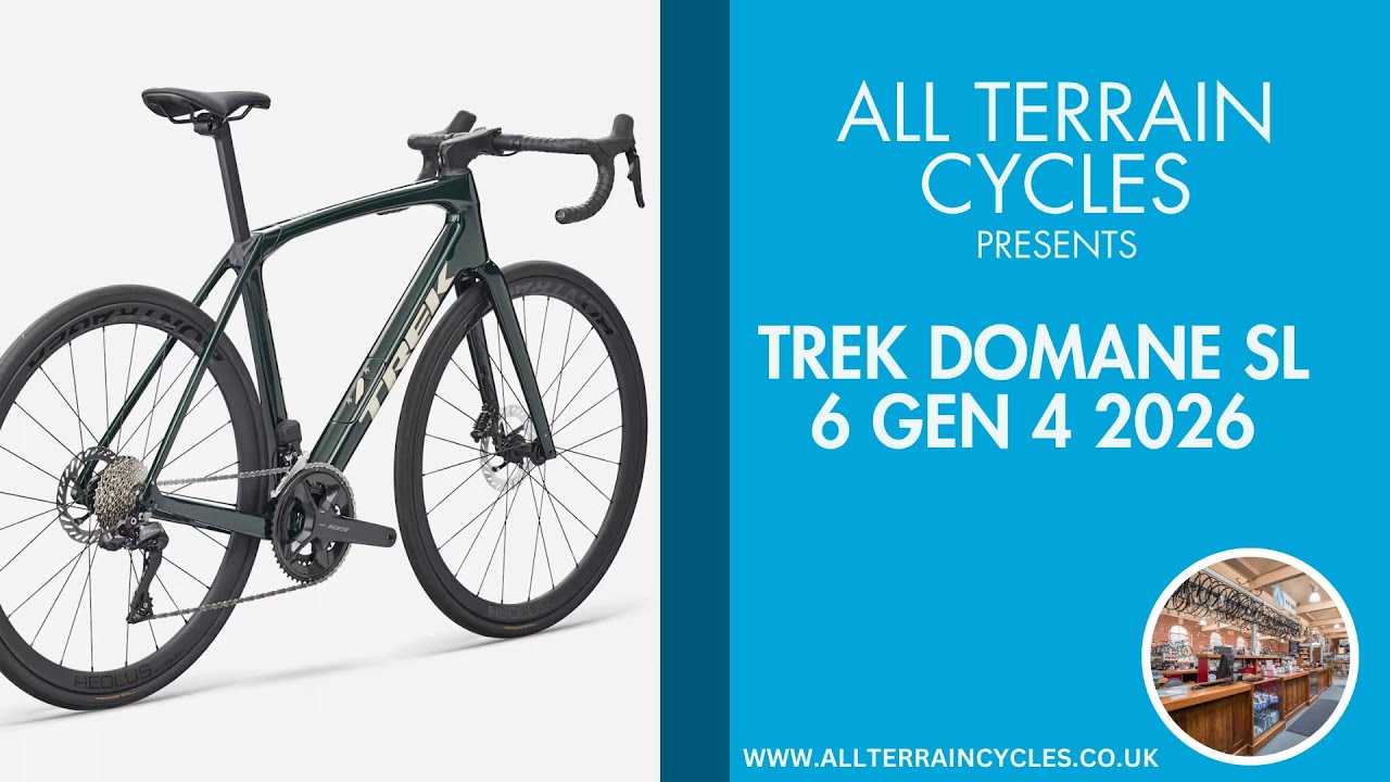 Обзор шоссейного велосипеда Trek Domane SL 6 Gen 4 от All Terrain Cycles.