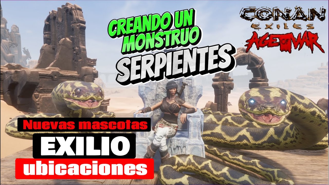 Conan Exiles-Creando un Monstruo en el exilio serpientes