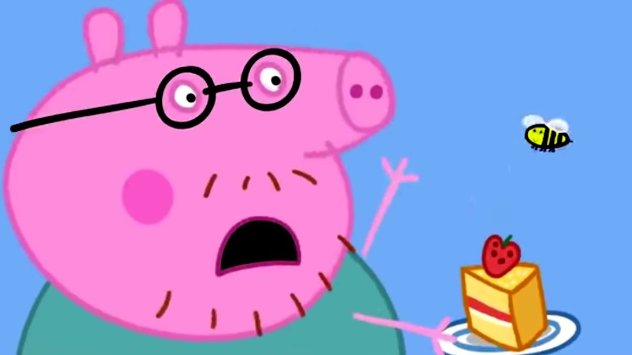 Canal Kids - Español Latino - Peppa Pig - Papá Cerdito, la avispa y los patos (clip)