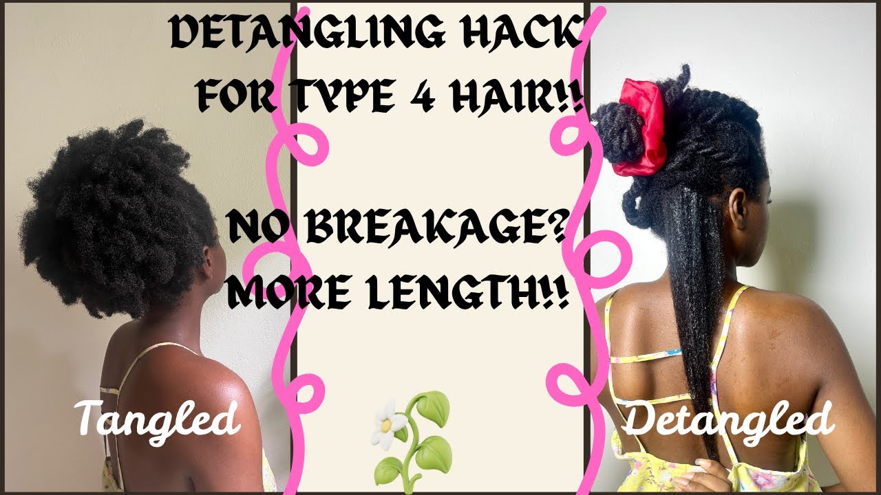 HOW TO DETANGLE TYPE 4| 4C NATURAL HAIR WITHOUT BREAKAGE.