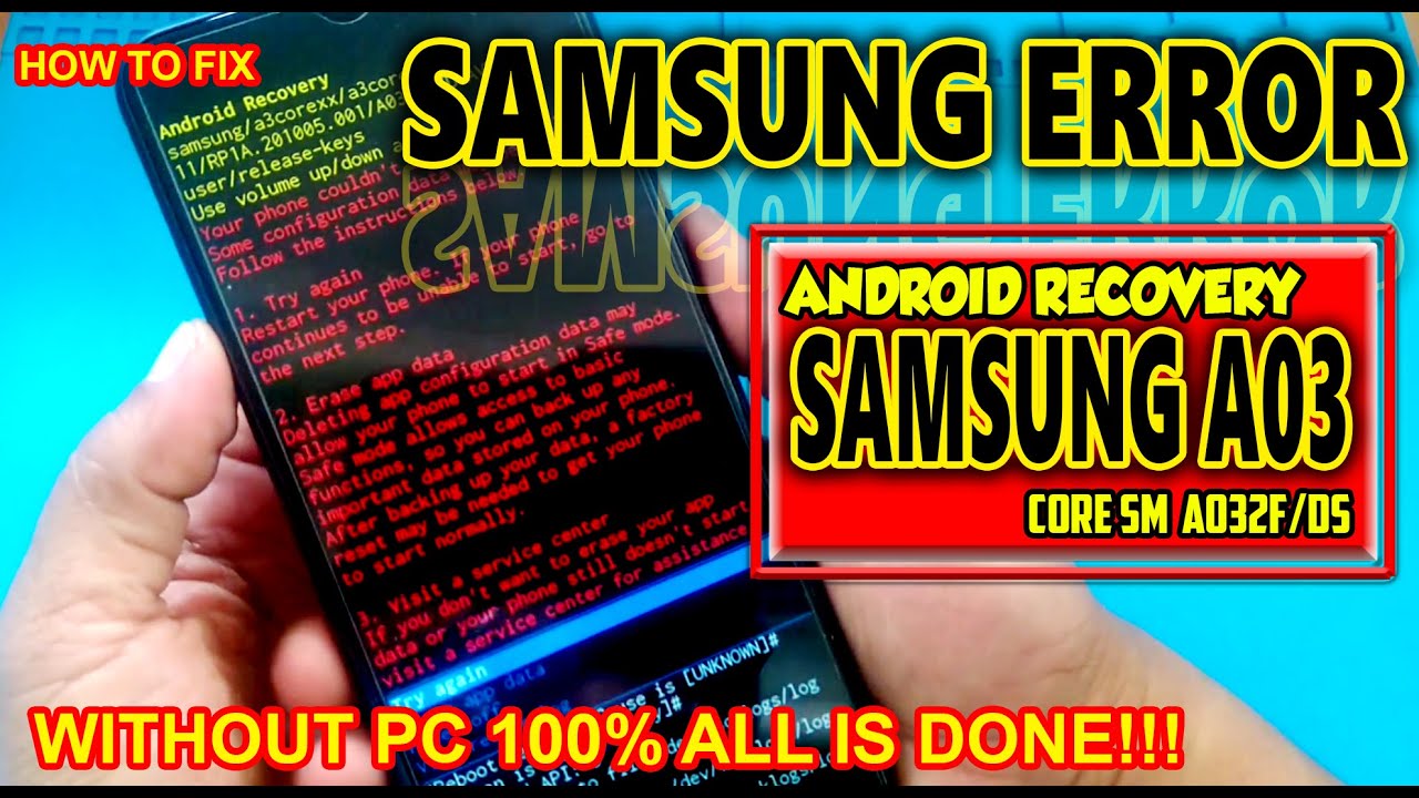 Solusi Samsung A03 Core Bootloop Restart Android Recovery Mode