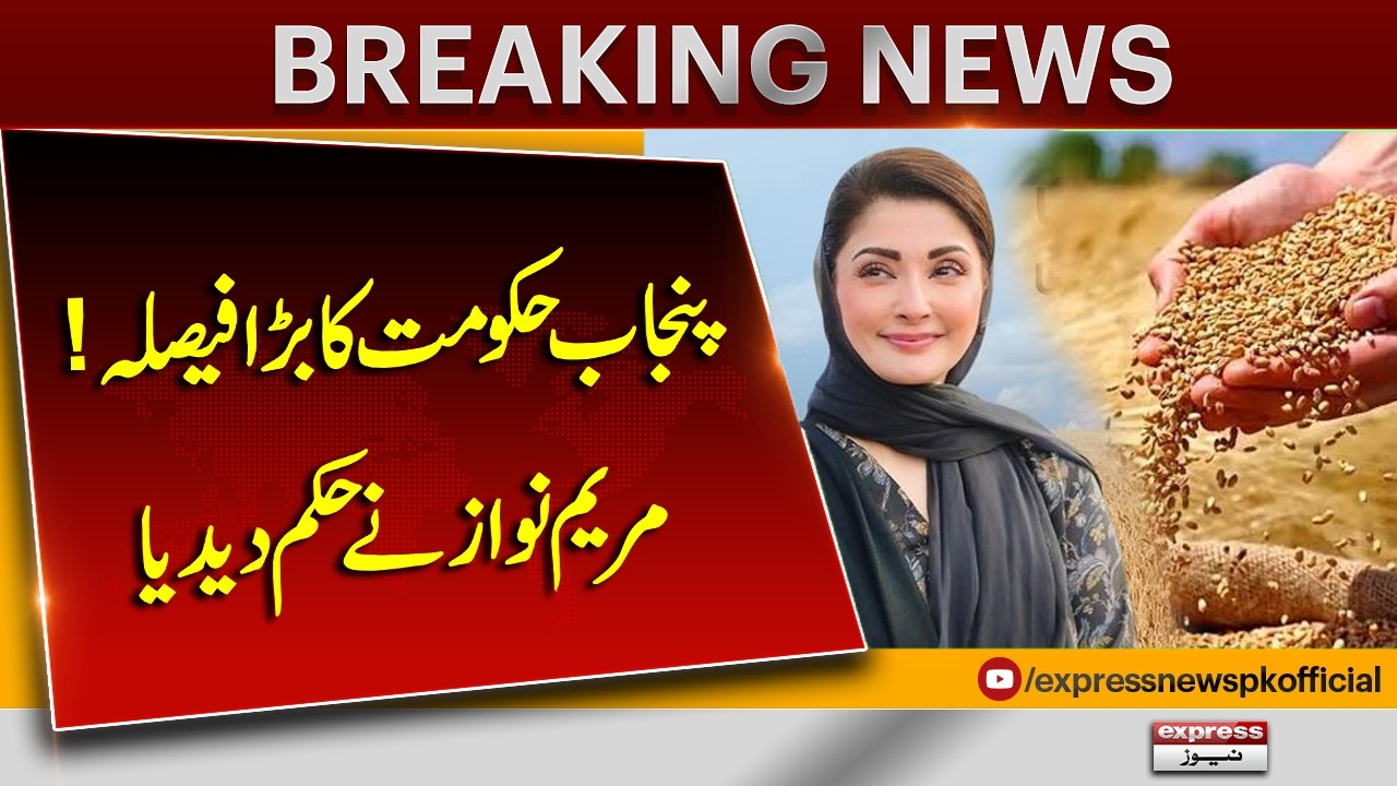 Punjab to Build 3 Million Tons Wheat Stock on Maryam Nawaz's Directive