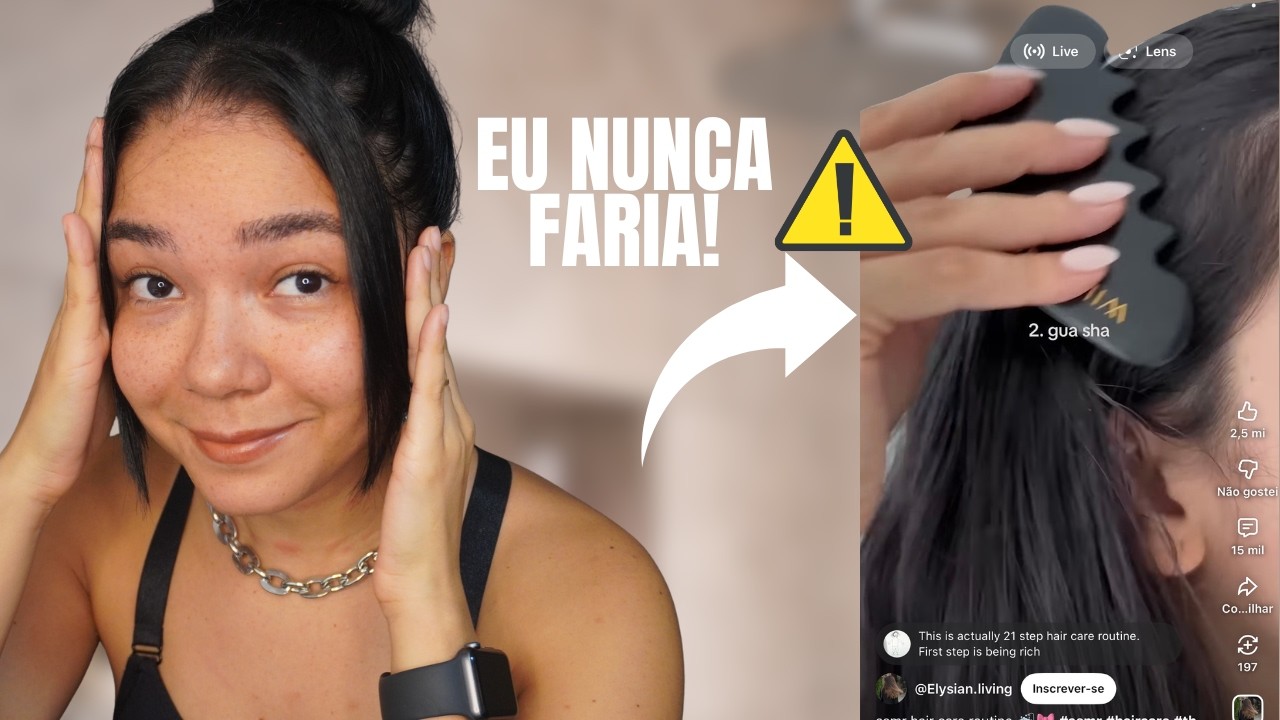 20 passos de cuidado com o cabelo?! 🤯 REACT