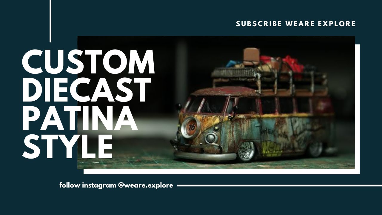 Custom Diecast Majorette Volkswagen T1 Patina Style
