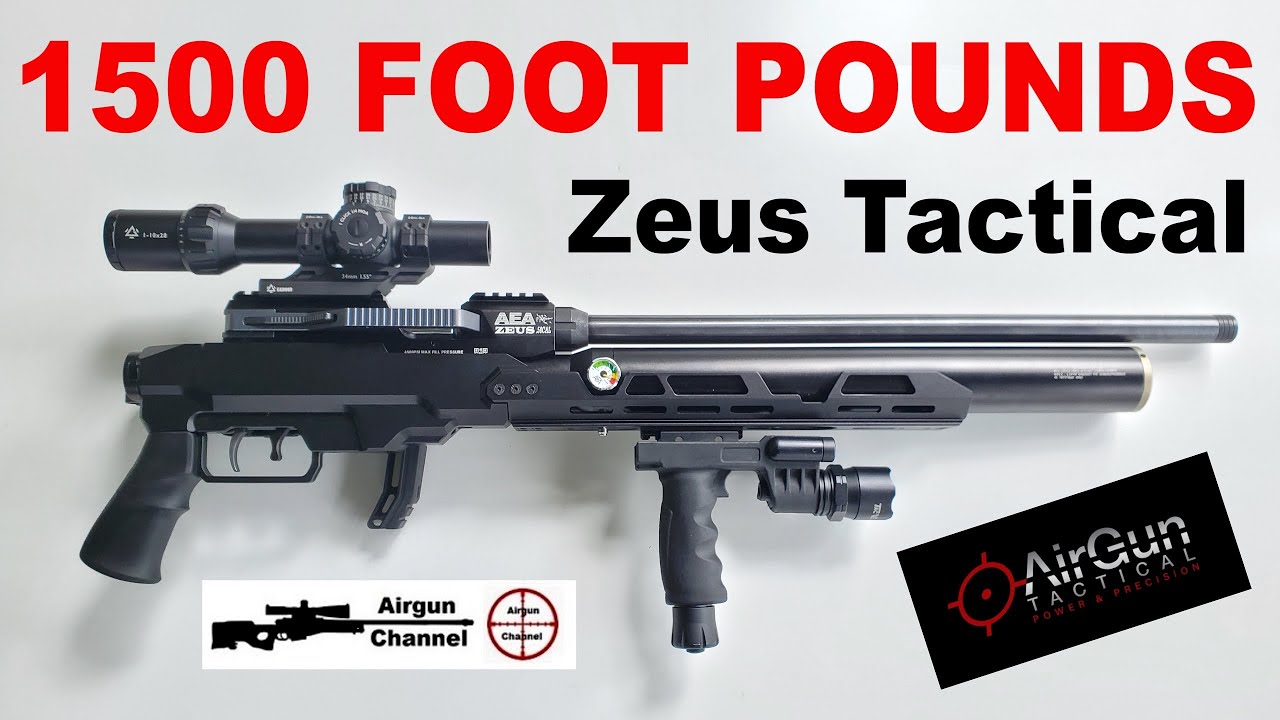 AEA Zeus 2 Tactical Review (1500 Foot Pounds!) World's MOST POWERFUL Big Bore PCP Air Rifle