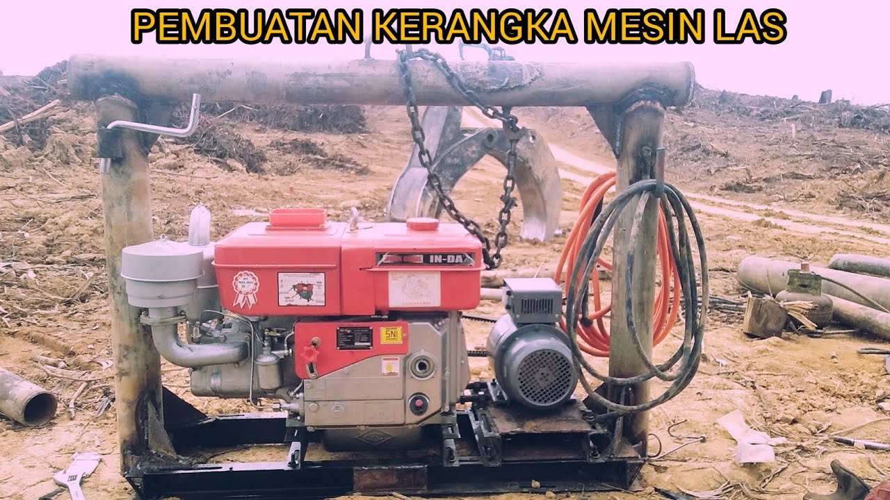 kerangka mesin Las diesel indah 1115/24 dengan Dinamo magnet maestro 350 Amper/32 #
