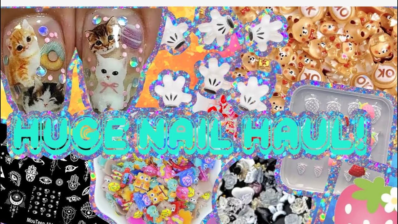 100$ Nail Supplies Haul (with prices and links!) Nail Art Haul Nail Haul Cute & Trendy Nail Decor