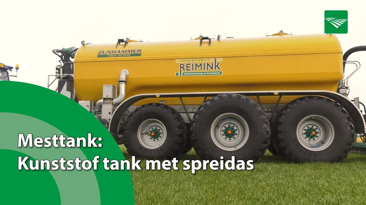 Lichtgewicht kunststof mesttank met spreidas
