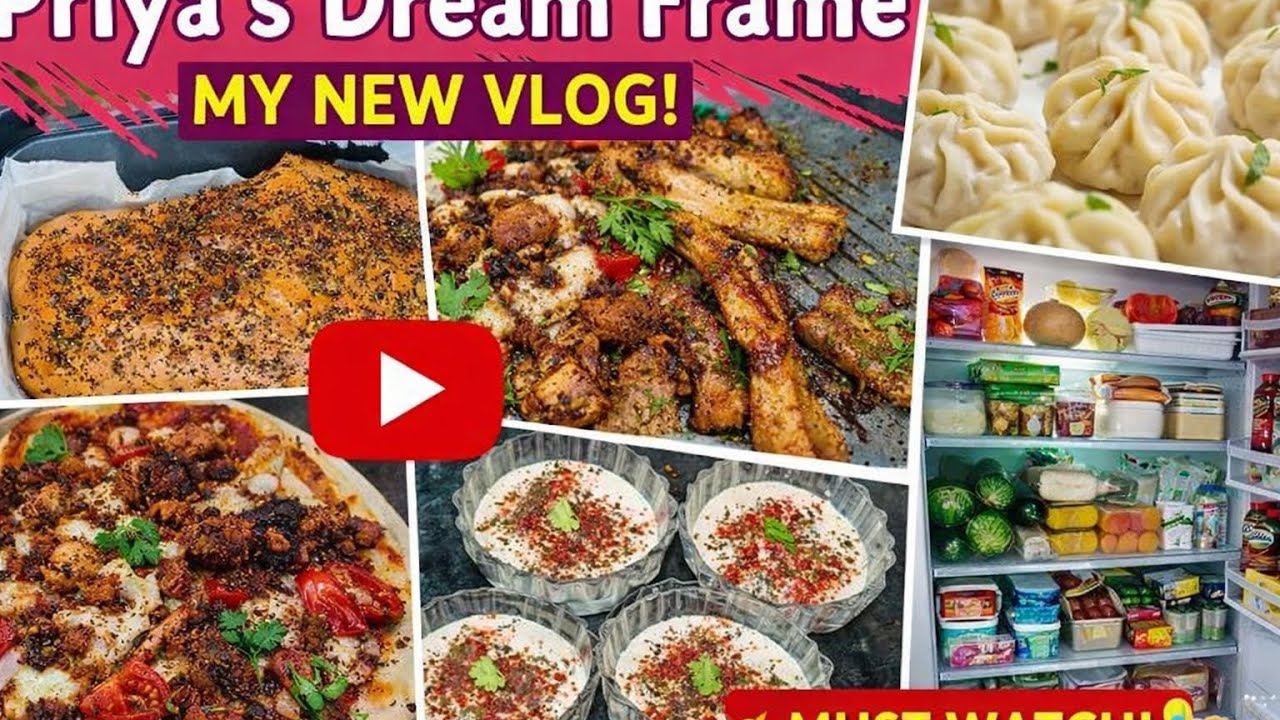 Enjoyed a lot🧿🧿 Juicy Chicken momo, Chicken Veggie Pizza, Bread, Raita, Chowmein, Dry Chicken Roast