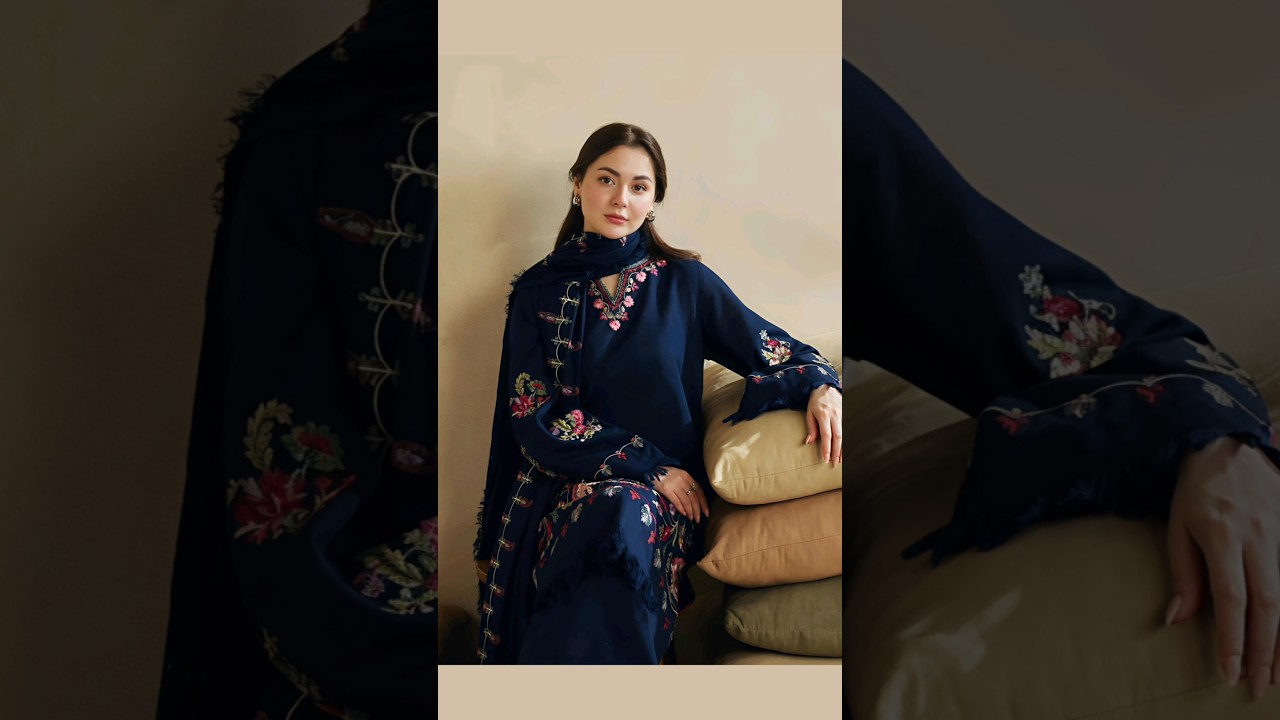 #Kashmiri embroidery salwar kameez 🥀❤️|#Hania amir✨|beautiful dress designs #ytshorts