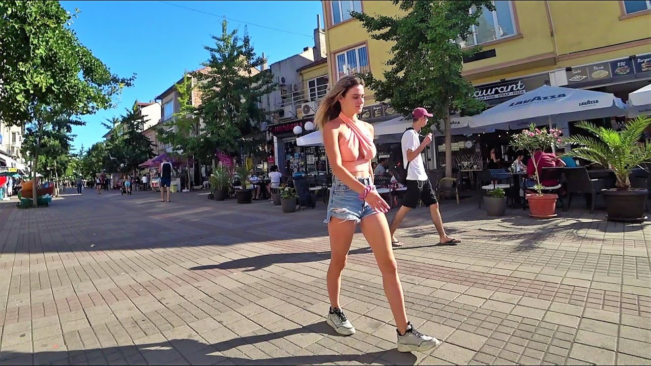 Walking in Pomorie 2023 Bulgaria Summer Walk - Black Sea Sunny Beach - Поморие Болгария Bulgarien