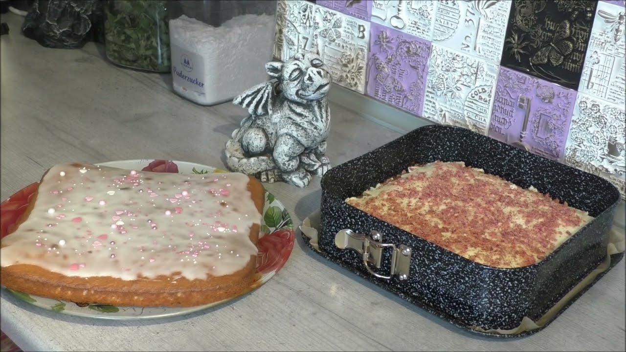 Zitronenkuchen in Springform - Löffelkuchen -  Löffelteig - schnell und einfach