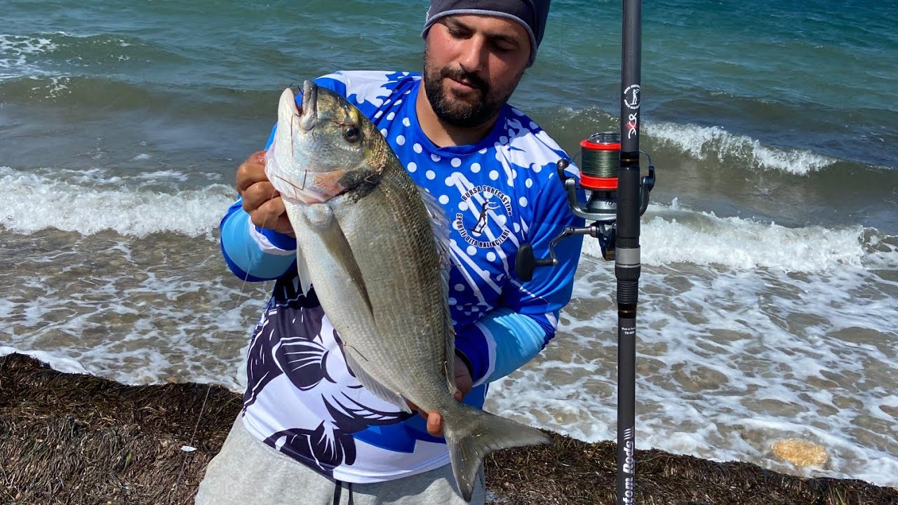 Surfcasting Turkey DEV CUPRA KALAMA VERİP YORUP ÇEKEBİLDİK İYİ SEYİRLER Surf Casting Surf Fishing