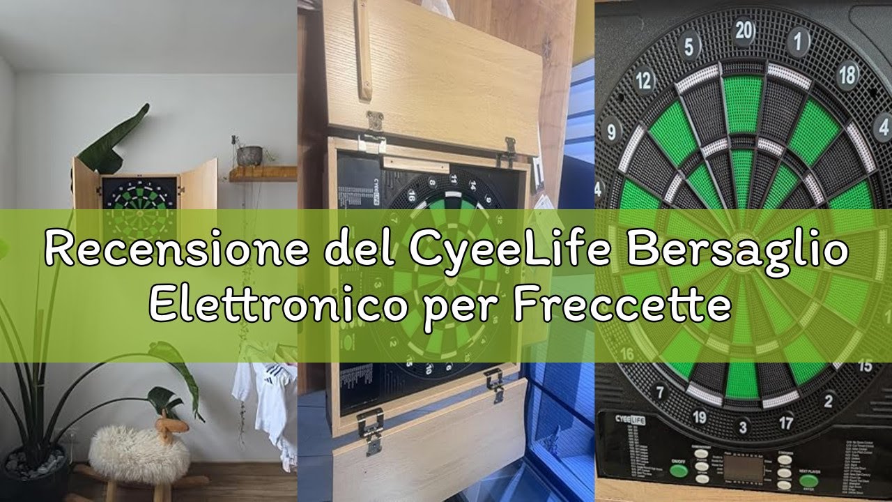 Recensione del CyeeLife Bersaglio Elettronico per Freccette con Antine, Tavolo da Freccette con Comp