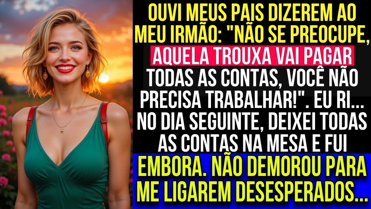 Os pais disseram ao meu irmão  “Faremos sua irmã boba pagar tudo”  Então eu aceitei cada centavo