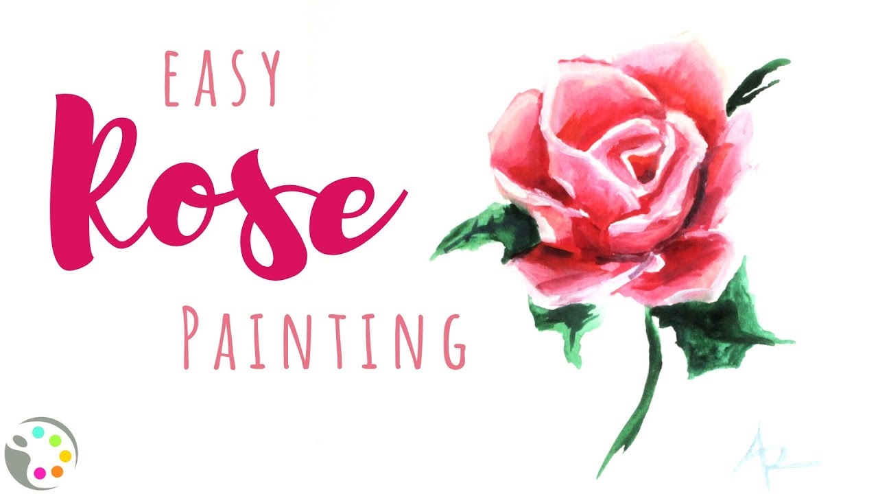How to Paint Rose | Acrylic and Watercolor Painting Tutorial