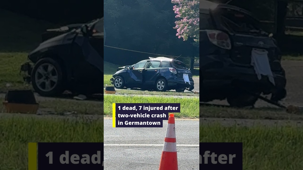 1 dead, 7 injured after two-vehicle crash in Germantown