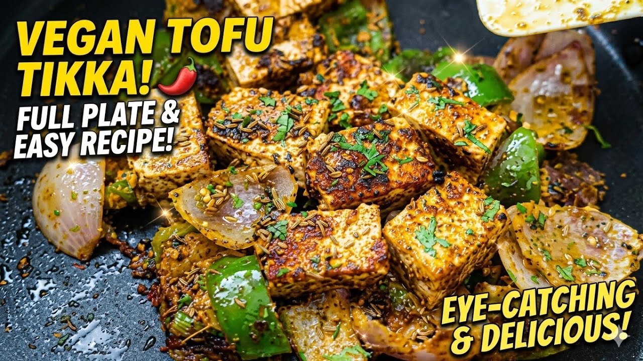 Tofu Tikka Masala | Vegan Tofu Tikka Masala| Spicy Tofu Indian Style | Protein-Rich | Soya Paneer