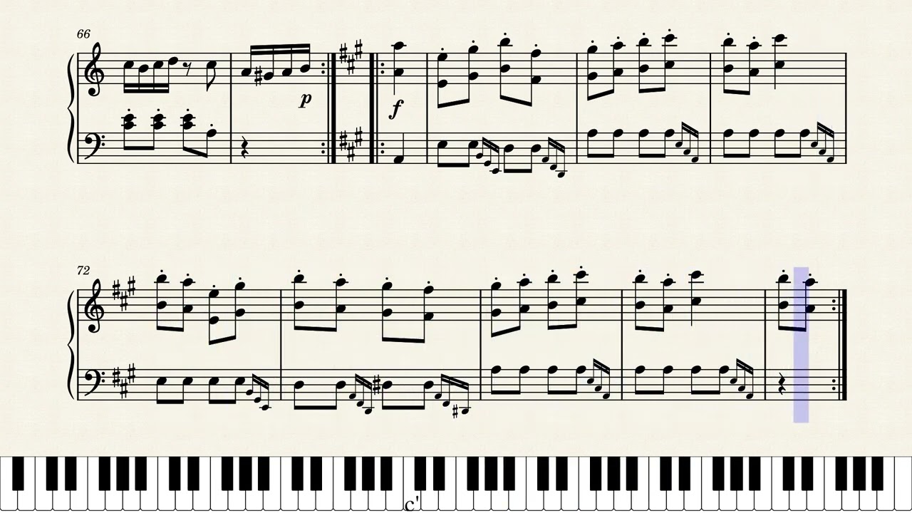 Mozart - Turkish March (but it's backwards)