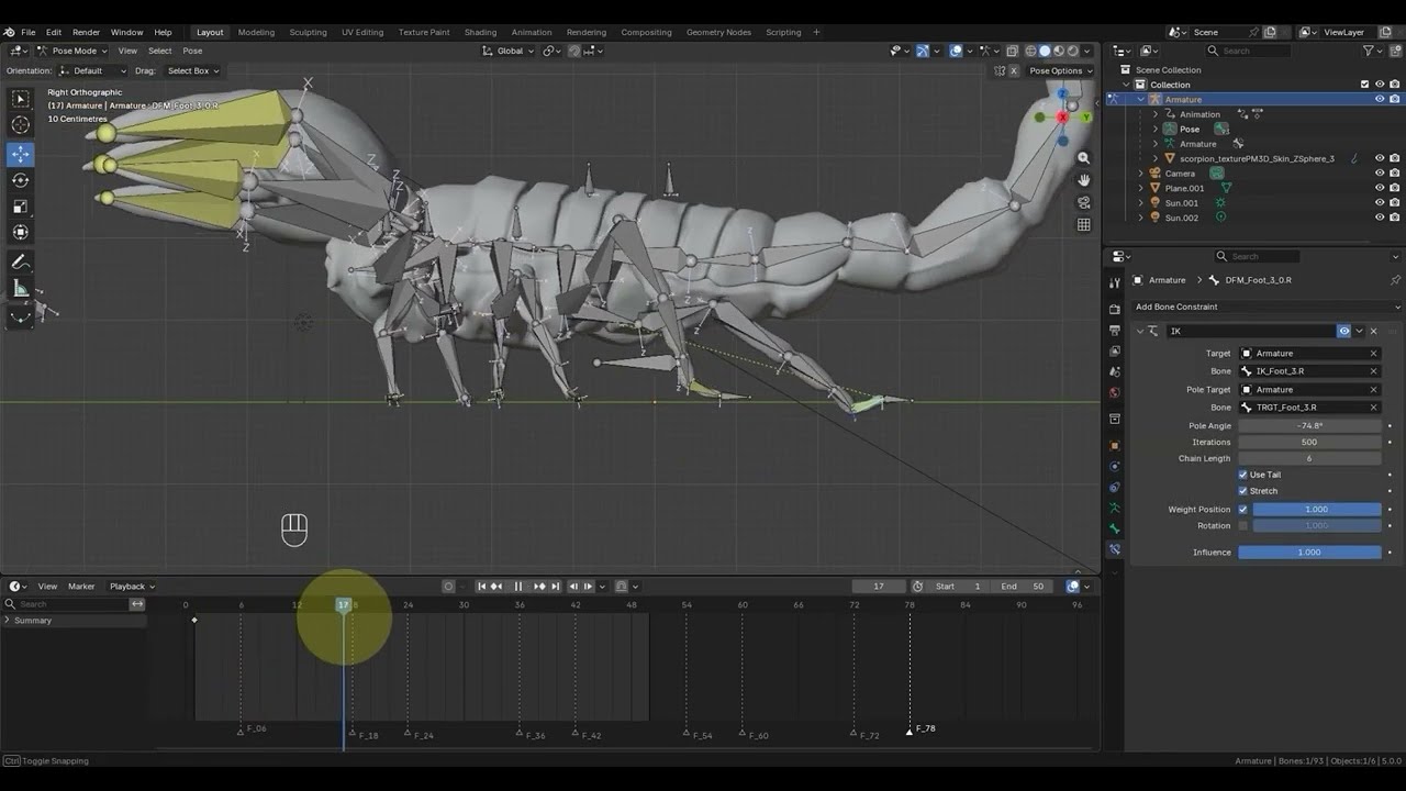 Scorpion Modelling and Animation 3.4.0 - Rigging and Animation