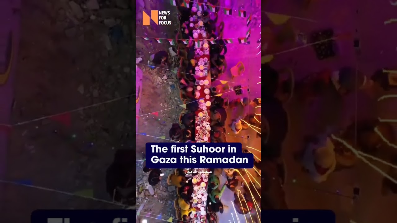 First Suhoor in Gaza This Ramadan 2025 | Gaza Ramadan Sehri |#shorts #gaza #ramadan