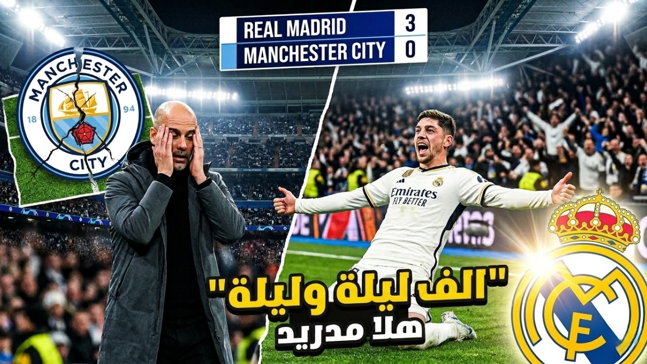 ليلة تاريخية في البرنابيو 🔥 ريال مدريد يكتسح مانشستر سيتي 3-0 | هاتريك فالفيردي يصدم جوارديولا!