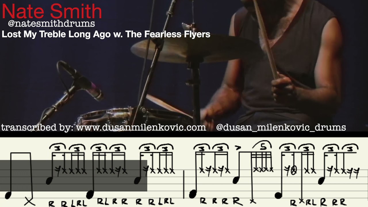 Nate Smith | Groove Solo Transcription - Lost My Treble Long Ago (live 2021) w The Fearless Flyers