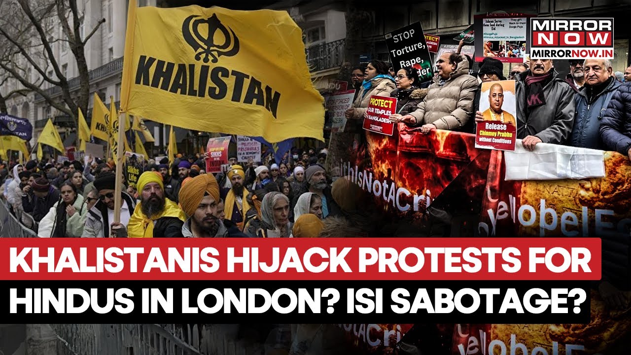Khalistani Proxies Hijack Justice For Hindus Protest In London Outside Bangladesh High Commission?
