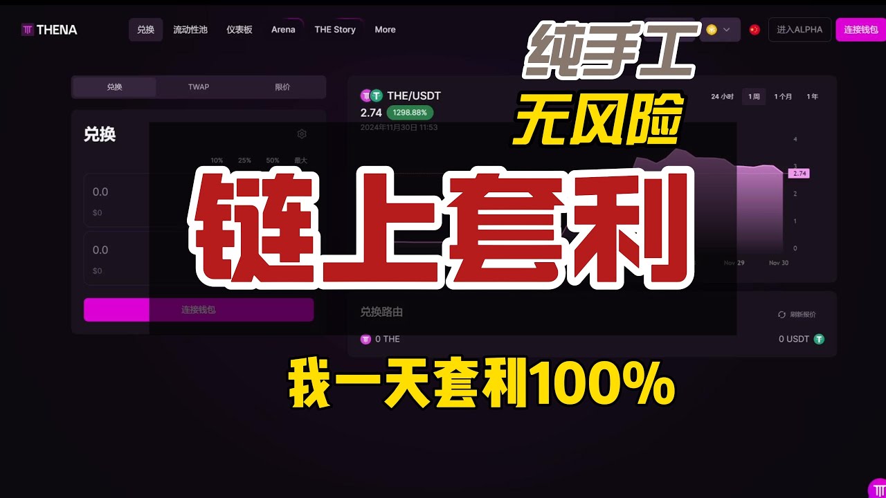 认知到了就是捡，$THE 无风险套利100%教程，纯手工，就是白捡
