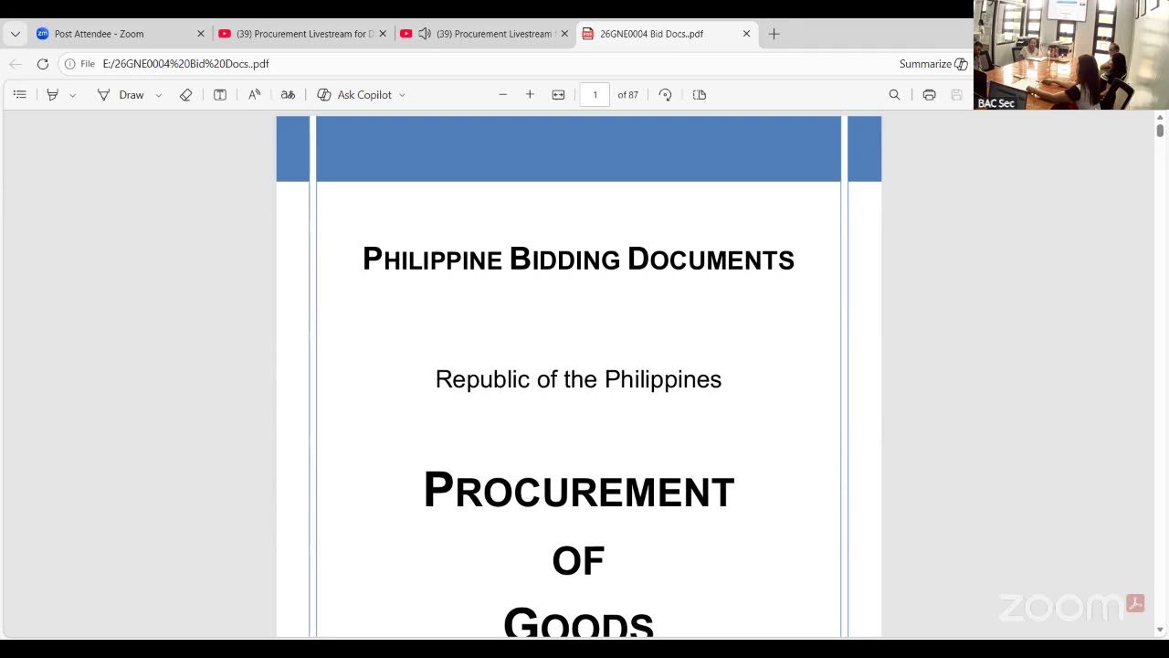Procurement Livestream for DPWH Dinagat Islands DEO on March 4, 2026
