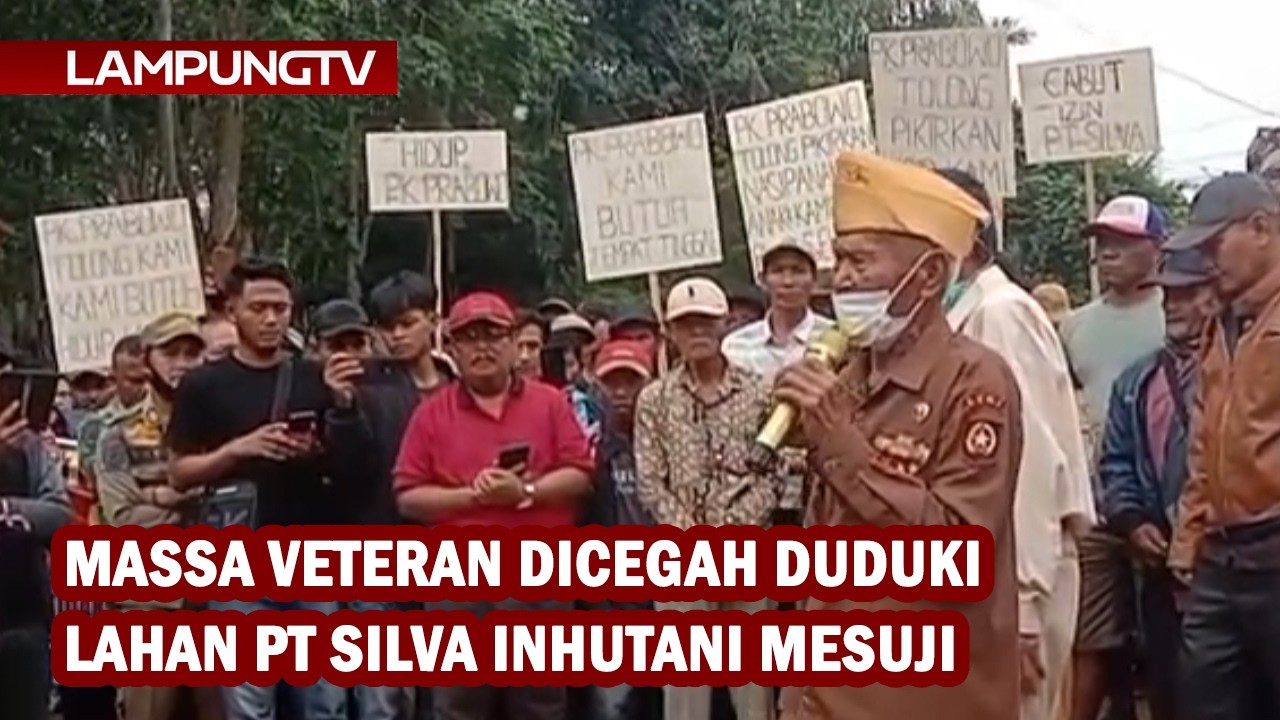 Massa Veteran Mesuji Dicegah Duduki Lahan PT Silva Inhutani