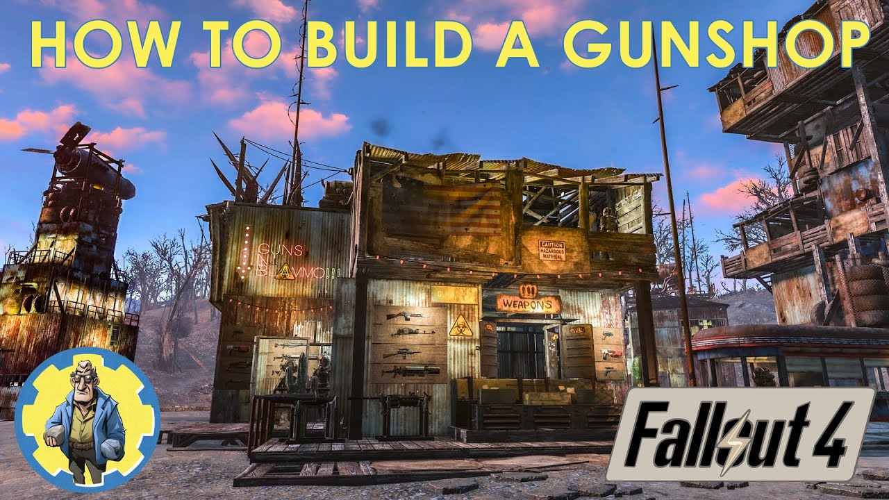 FALLOUT 4 - How To Build a Weapons Shop - Settlement Build Tips - NO MODS