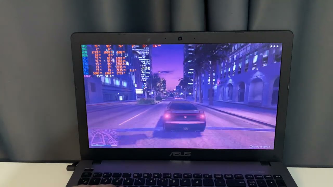 GTA 5 - ASUS i5-4200u, ram 8gb, Nvidia GeForce gt 720m 2gb, SSD 120gb, HDD 1000gb