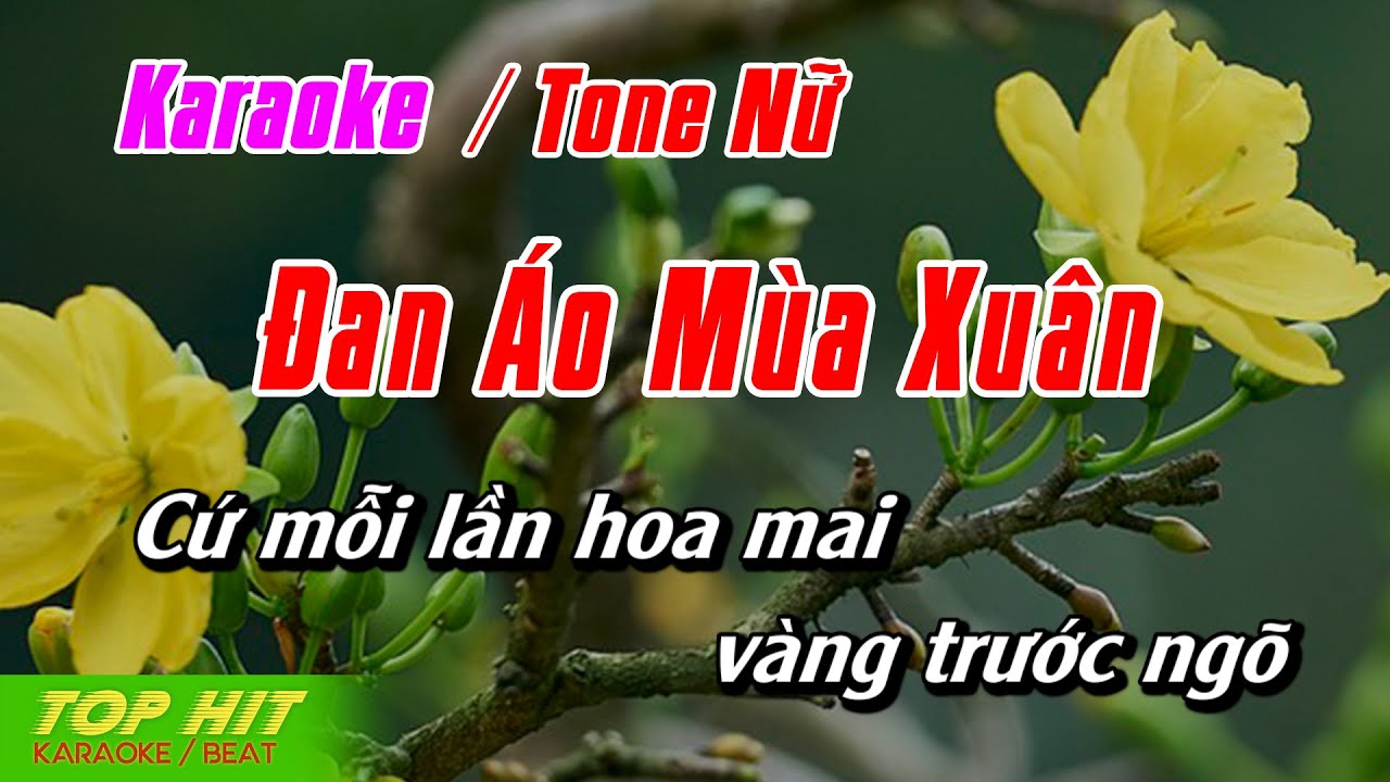 Đan Áo Mùa Xuân Karaoke Tone Nữ | Nhạc Sống Dễ Hát TOP HIT KARAOKE