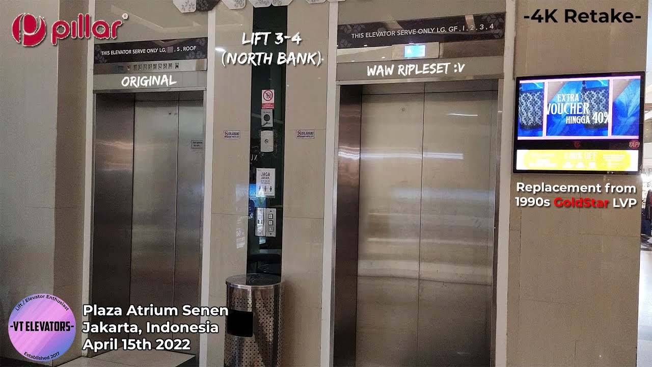 [GONE, 4K] Pillar Traction Passenger Lift - Mall Atrium Senen, Jakarta