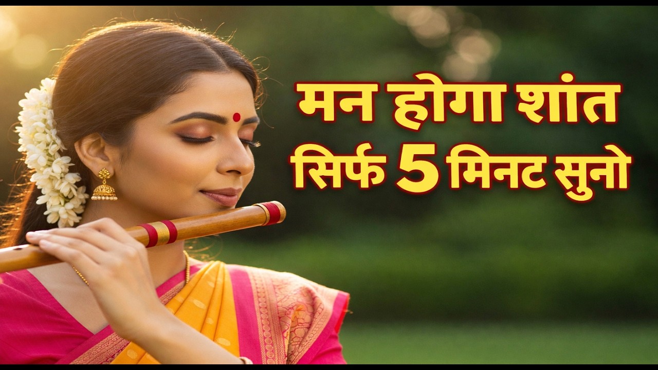 तनाव मिटेगा | मन को मिलेगी शांति | 5 Min Flute Music Meditation for Instant Relaxation & Deep Focus