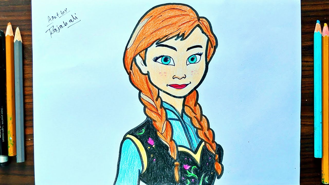How to Draw Disney Princess Anna||Frozen||Anna Drawing for kids