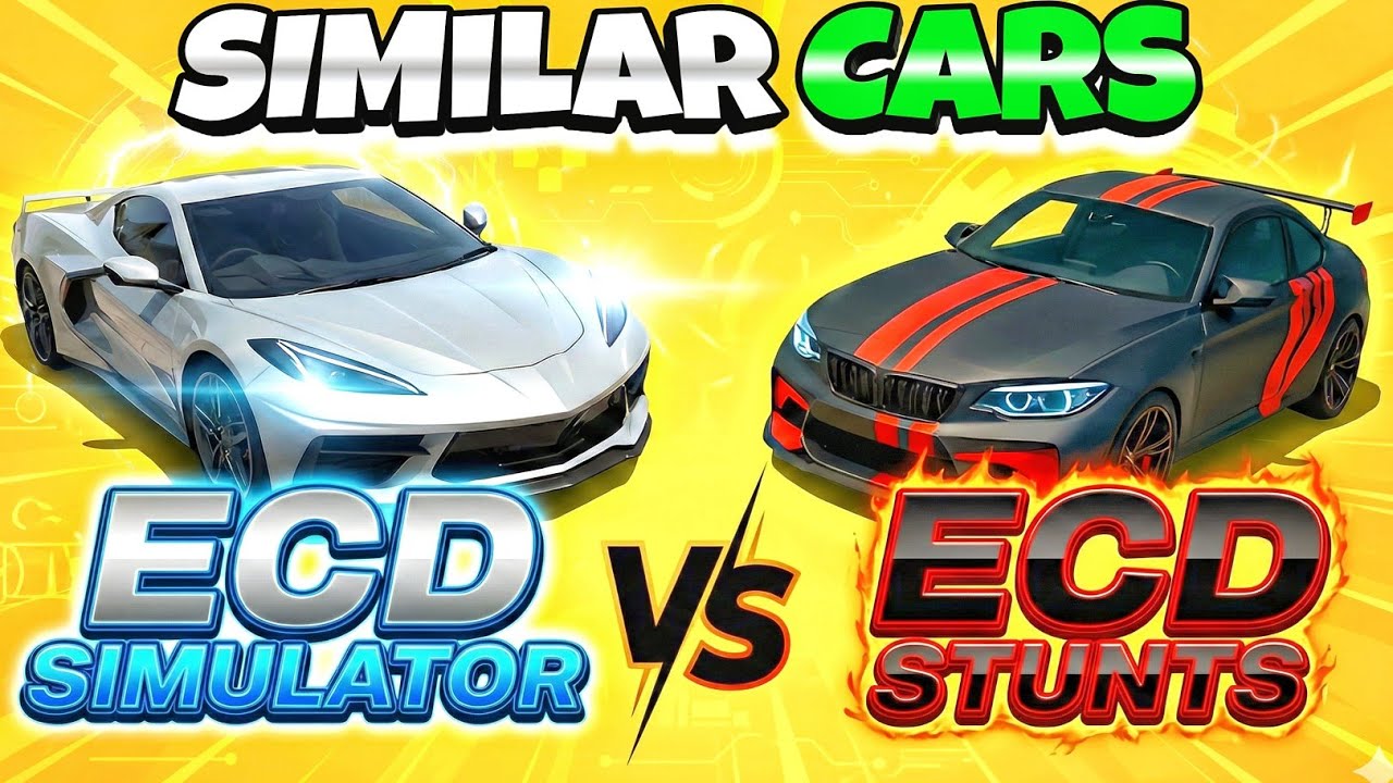 Похожие автомобили в ECD Simulator и ECD Stunts😱