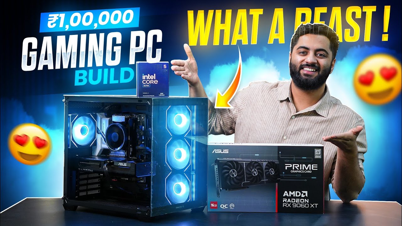 Rs.1,00,000 Gaming PC Build - ULTRA 5 + RX9060 XT 16GB