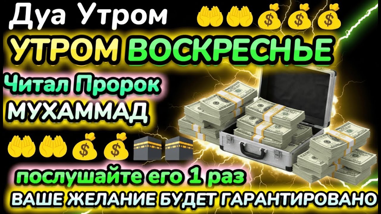 💥 САМАЯ СИЛЬНАЯ ДУА В ВОСКРЕСЕНЬЕ! УВАЖЕНИЕ, БОГАТСТВО, РИЗК, УСПЕХ И СЧАСТЬЕ! 💰