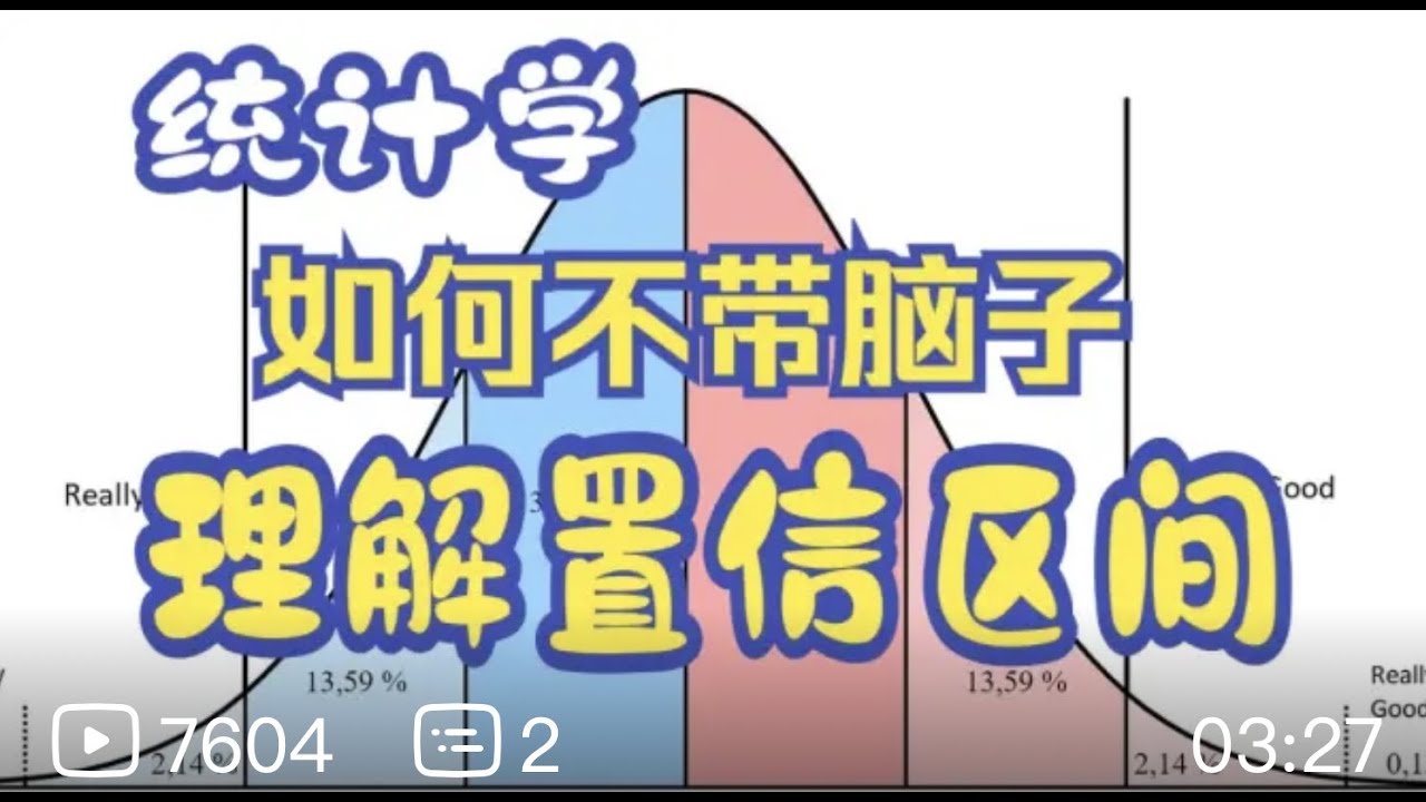 统计学｜如何不带脑子理解Confidence Interval置信区间？                   #statistics #统计 #confidenceinterval #置信区间