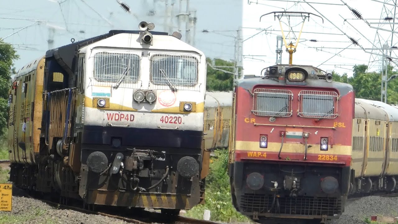 ELECTRIC vs DIESEL Trains in INDIA | WDP4D, WAP 4 & WAP 7 Electric Locomotive | Indian Railways