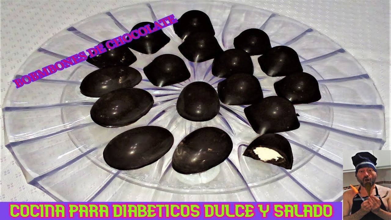 Bombones de chocolate rellenos para diabéticos💖💖💖💖