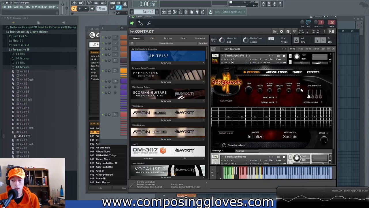 Getting a Realistic Sound out of Shreddage 2