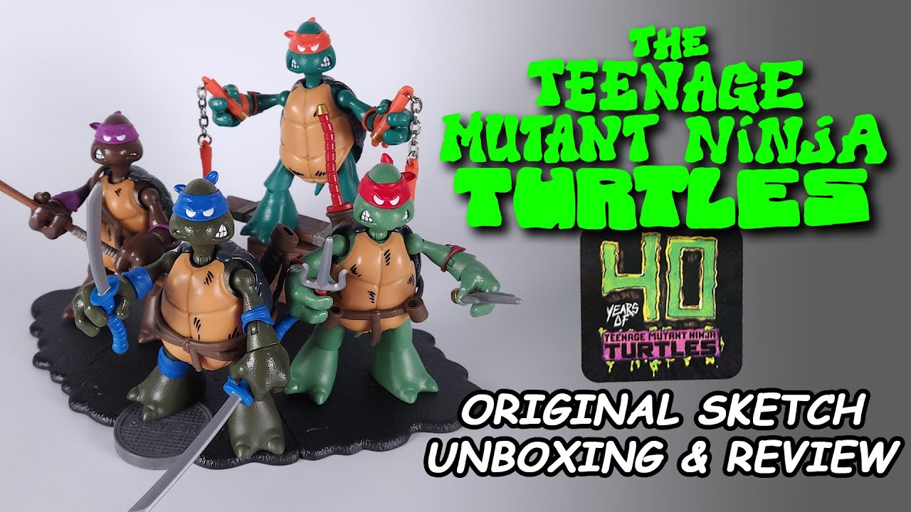 Распаковка и обзор фигурок TMNT Original Sketch от Playmates к 40-летию