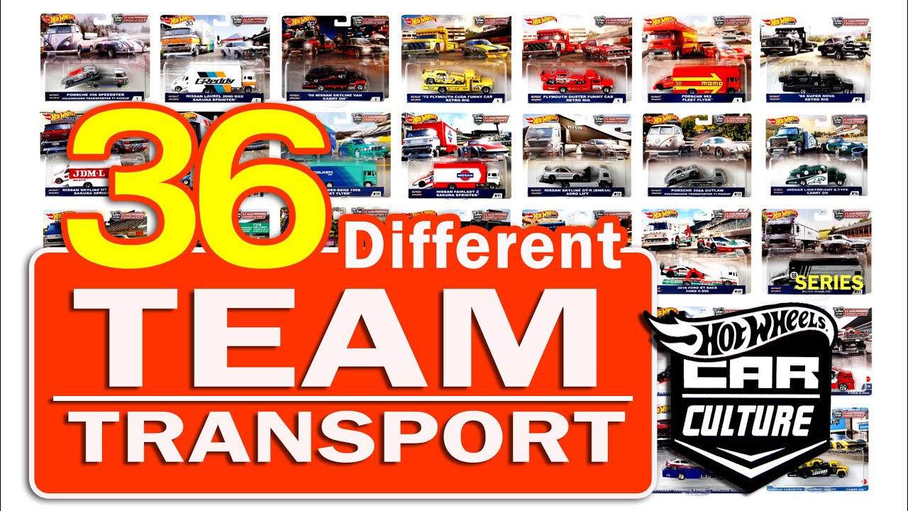 @Hot Wheels Team Transport Trucks Different 36 Cars update!