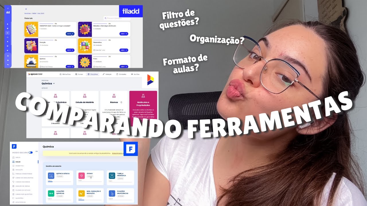 TOUR COMPARATIVO: conhecendo ferramentas da Filadd, do Ferretto e do Aprova Total para o Enem 2025